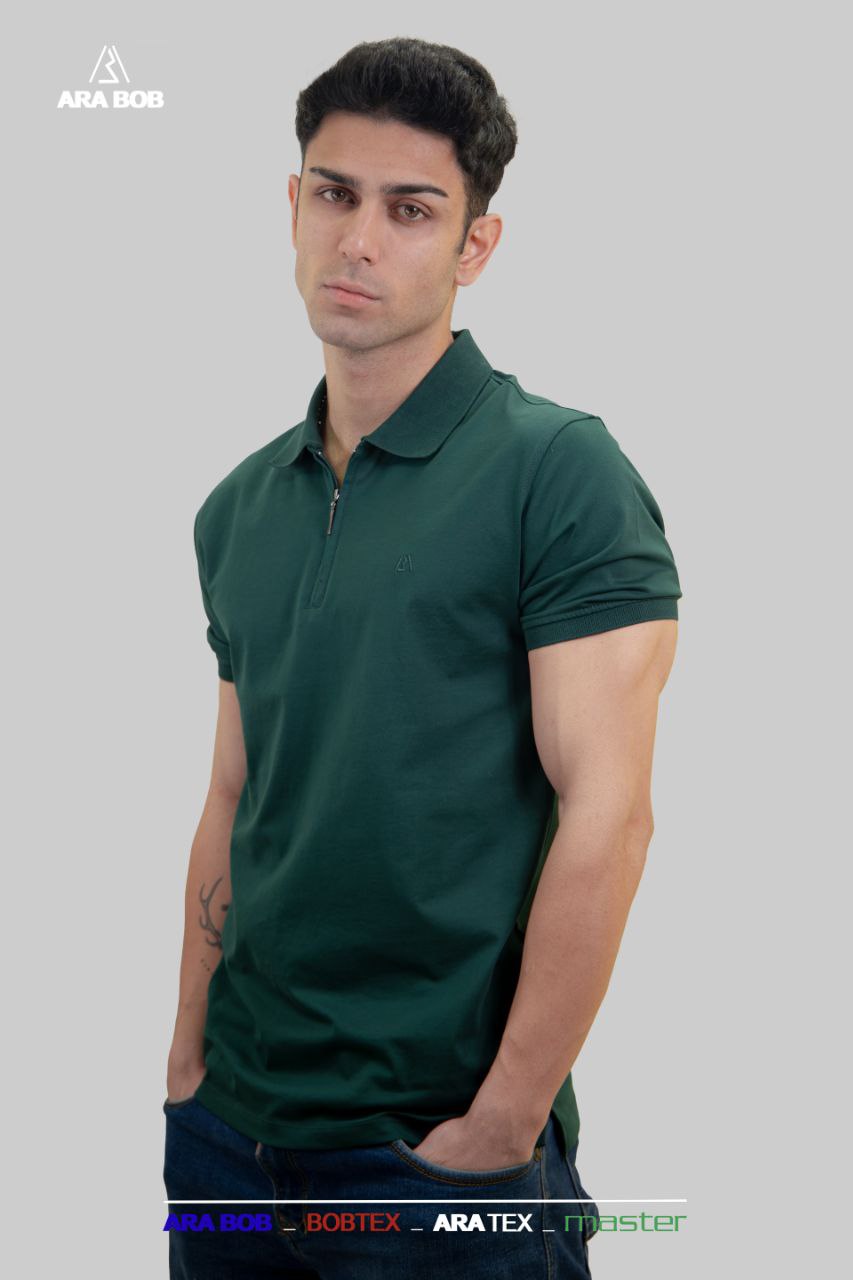 تیشرت یقه یقه لاسکینه پنبه