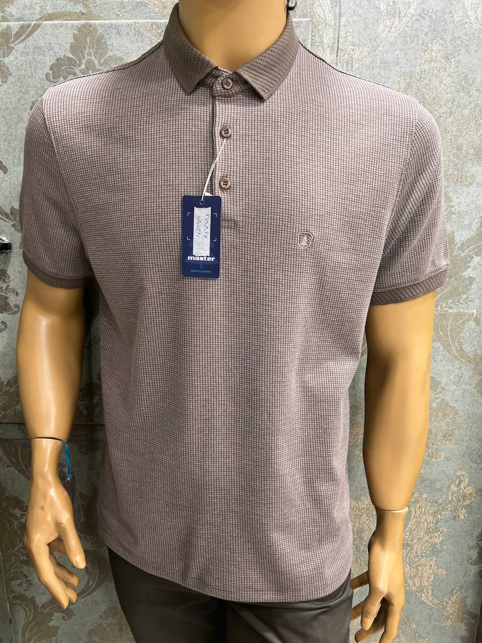 تیشرت یقه لاسکینه ژاکارد