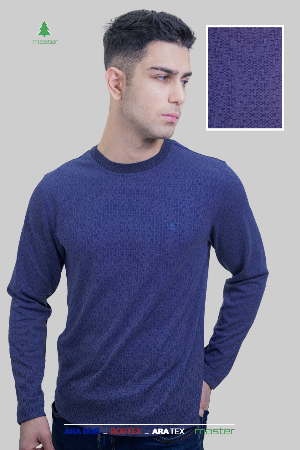 بلوز یقه گرد ژاکارد