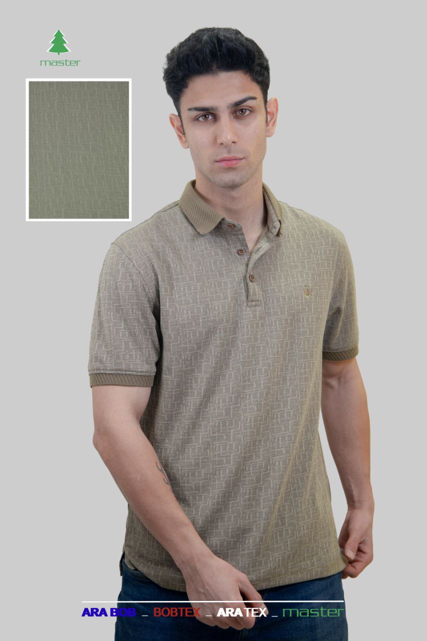 تیشرت یقه لاسکینه ژاکارد